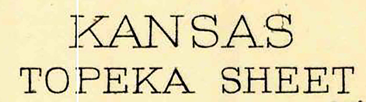 1889 Topo Map of Topeka Kansas Pottawatomie Indian