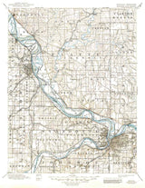 1894 Topo Map of Kansas City Kansas Leavenworth