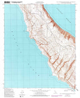 1943 Topo Map of San Clemente Island Central California