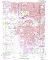 1956 Topo Map of Oklahoma City Oklahoma Mustang