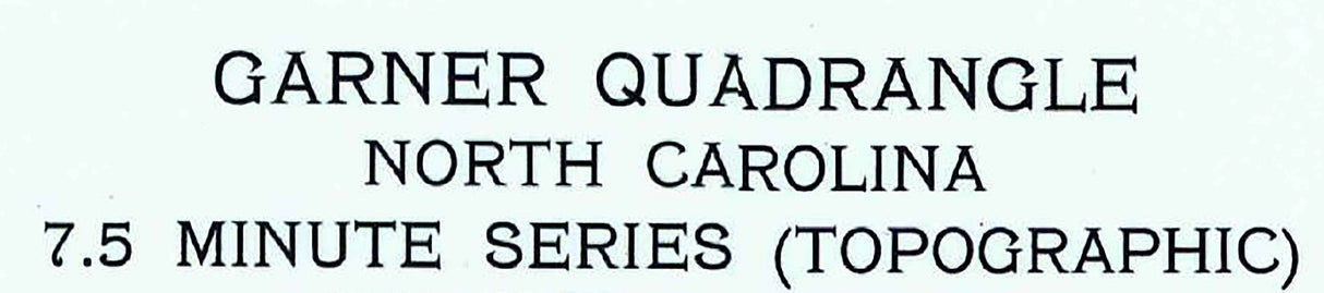 1964 Topo Map of Garner North Carolina Lake Benson