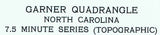 1964 Topo Map of Garner North Carolina Lake Benson