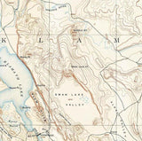 1894 Topo Map of Klamath Oregon