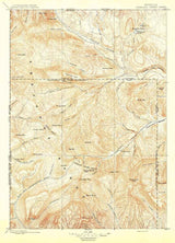 1896 Topo Map of Crandall Creek Wyoming Yellowstone