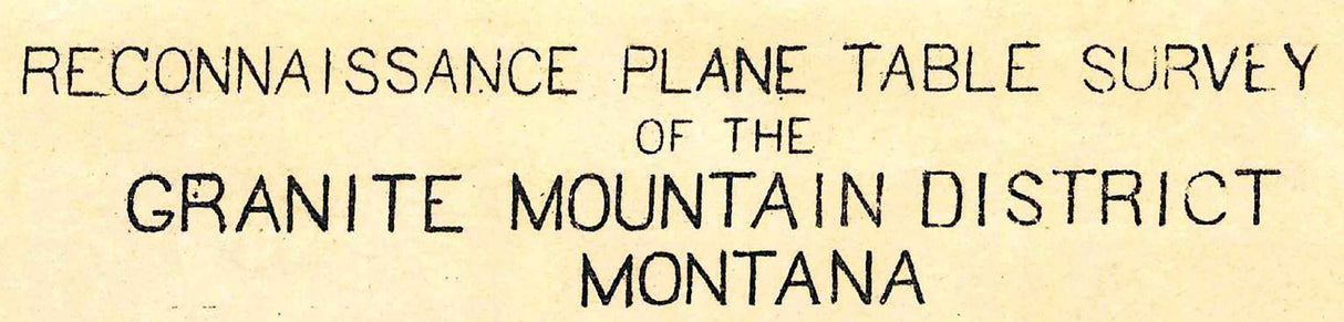 1898 Topo Map of Granite Mountain District Montana