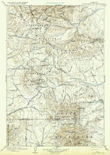 1902 Topo Map of Little Belt Mountains Montana