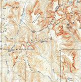 1905 Topo Map of Younts Peak Wyoming Shoshone National Forest