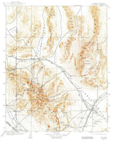 1907 Topo Map of Las Vegas Nevada Spring Mountains