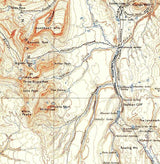 1911 Topo Map of Gallatin Wyoming