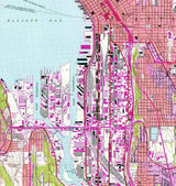 1949 Topo Map of Seattle South Washington Lake Washington