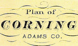 1875 Map of Corning Adam County Iowa