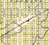 1875 Map of Corning Adam County Iowa