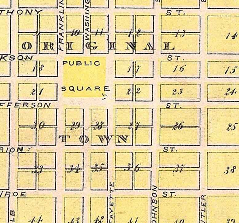 1875 Map of Corydon Wayne County Iowa