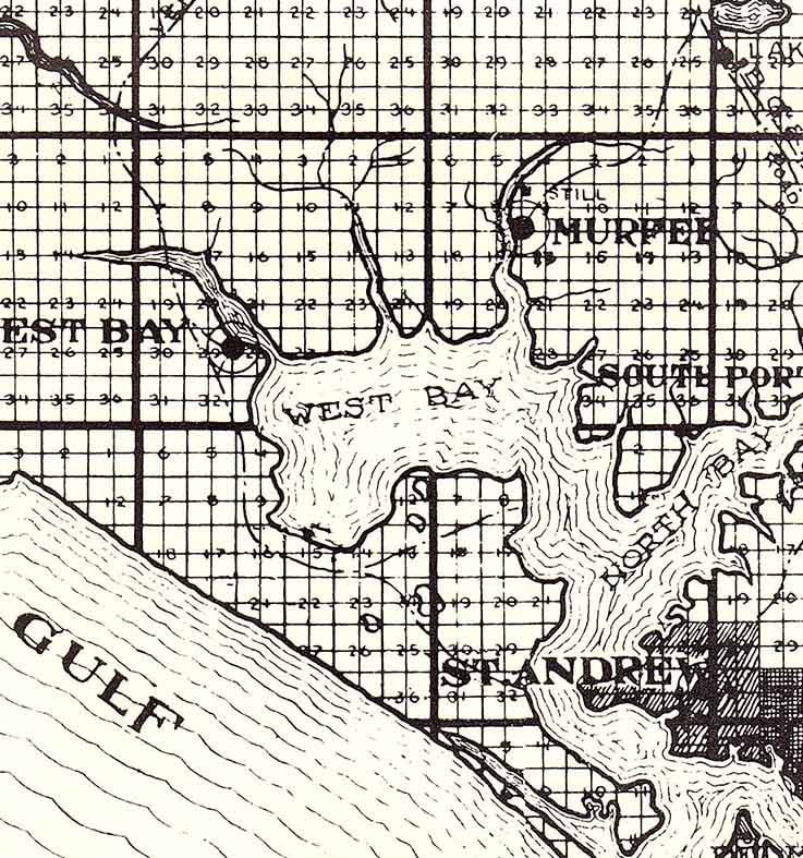 1914 Map of Bay County Florida St Andrews Sound