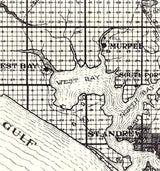 1914 Map of Bay County Florida St Andrews Sound