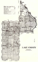 1914 Map of Lake County Florida St Johns River