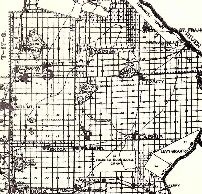 1914 Map of Lake County Florida St Johns River