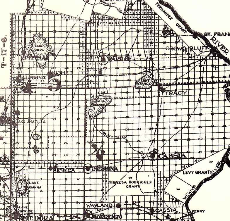 1914 Map of Lake County Florida St Johns River