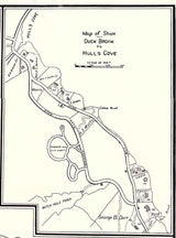 1935 Map of Bar Harbor Maine Duck Brook Hulls Cove