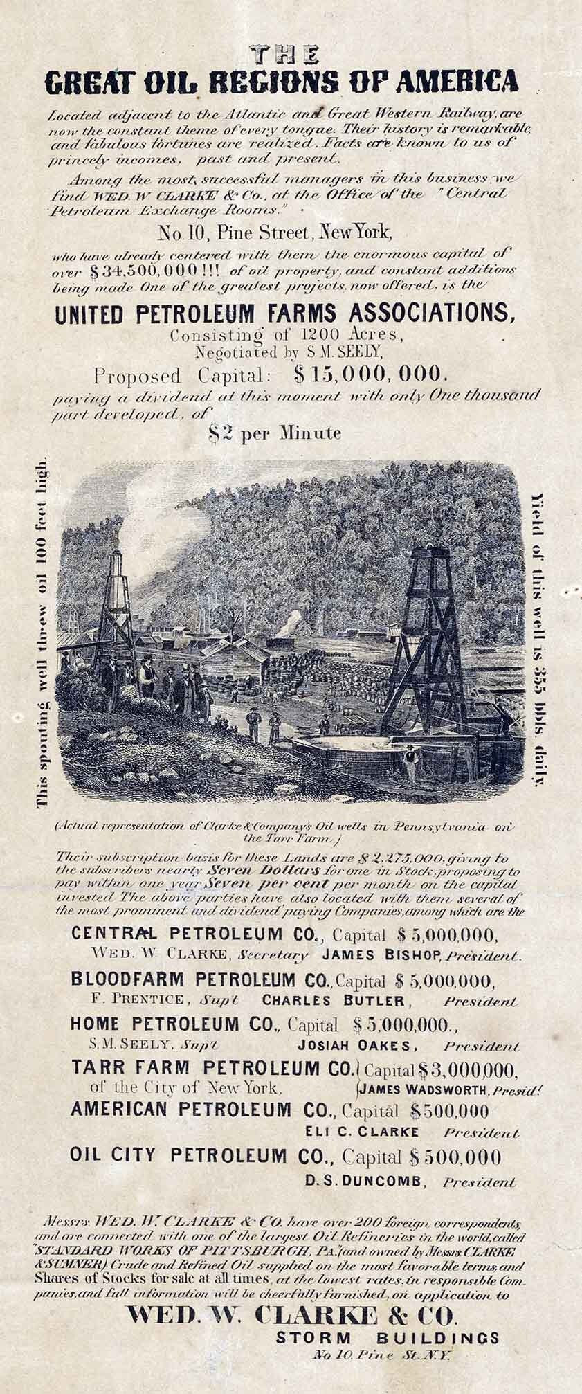 1864 Lloyds map of the Great Oil Region of Allegheny River Pennsylvania