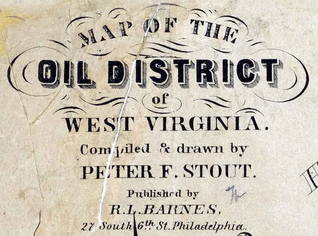 1864 Map of the West Virginia Oil District