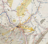 1874 Map of Western Pennsylvania Coal & Coke Fields Oil Regions and Natural Gas Wells and Mains