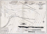 1885 Map of Galveston Harbor Texas