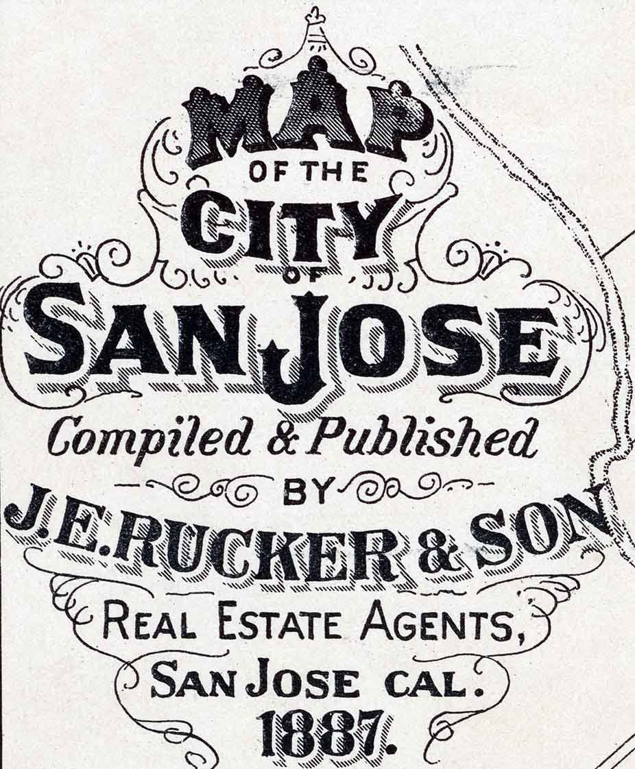 1887 Map of San Jose California