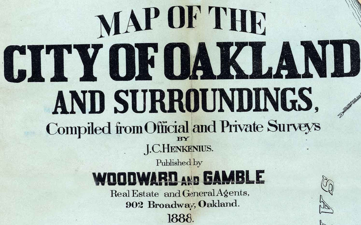 1888 Map of Oakland California