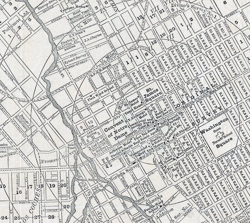 1899 Map of San Jose California