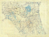 1864 Map of Northern Florida Jacksonville Saint Augustine