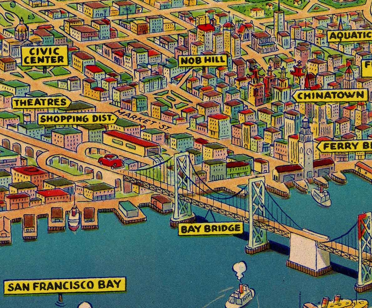 1940 Map of San Francisco California