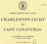 1947 Nautical Map of Charleston Light to Cape Canaveral Florida