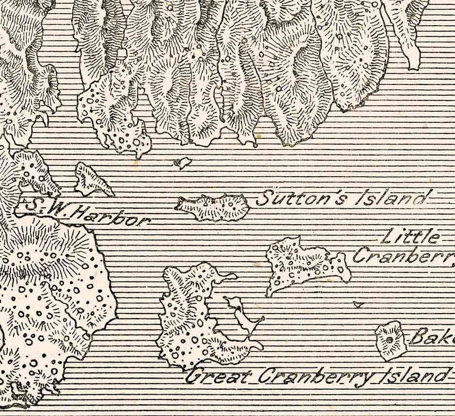 1885 Map of Mount Desert Island Maine