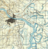 1891 Topo Map of Little Rock Arkansas Taulkner Saline