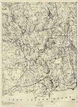 1893 Map of Old Lyme Rogers Lake Laysville Connecticut Long Island Sound