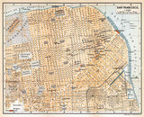 1899 Map of San Francisco Baedeker Map