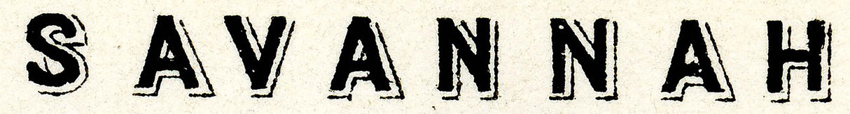 1909 Map of Savannah Georgia Baedeker Map