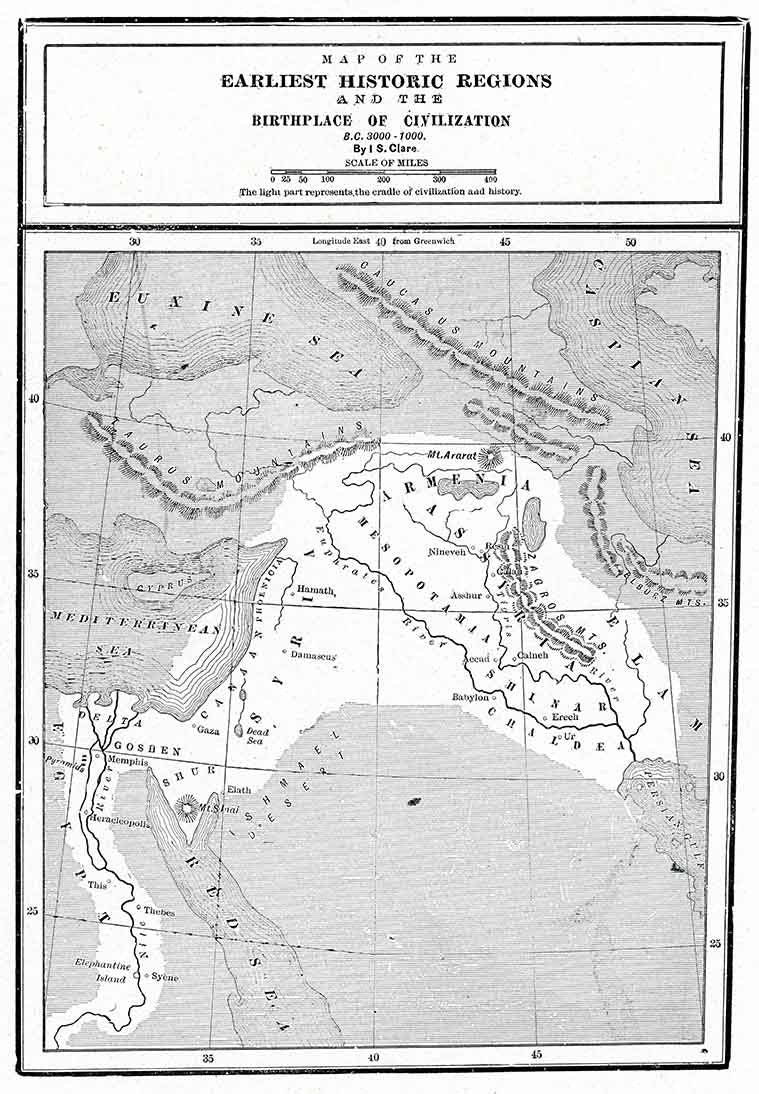 1900 Birthplace of Civilization Red Sea Mediterranean Sea