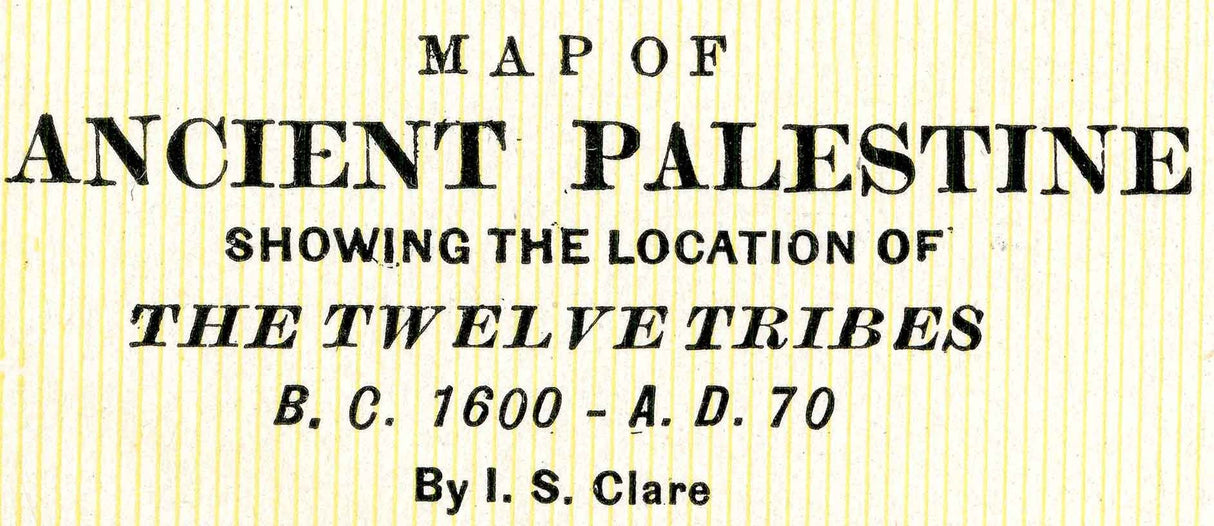 1900 Map of Ancient Palestine Dead Sea Jerusalem Manasseh
