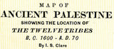 1900 Map of Ancient Palestine Dead Sea Jerusalem Manasseh