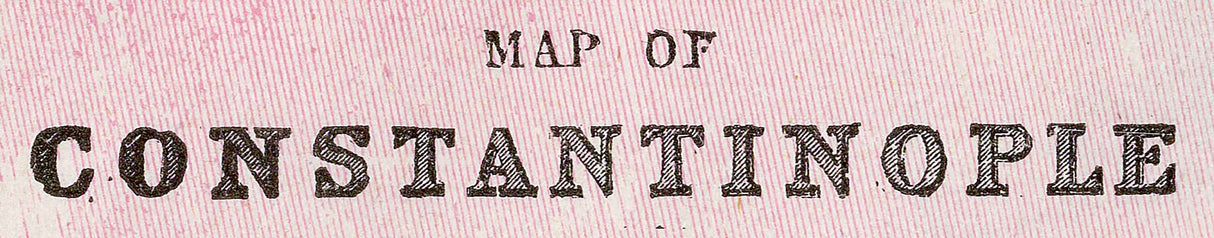 1900 Map of Constantinople Scutari The Golden Horn