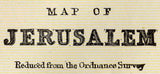 1900 Map of Jerusalem Akra Moriah
