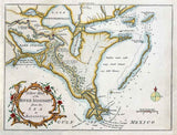 1761 Map of the Mississippi River Lake Ouachas Lake Borgne