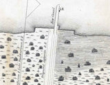 1853 Map of Lake Pontchartrain Harbour & Breakwater Louisiana