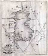 1870 Map of Silver Lake Massachusetts