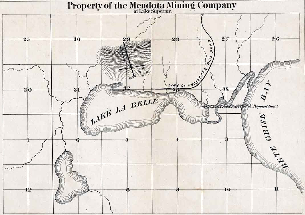 1880 Map of Keweenaw Point and Portage Lake Superior