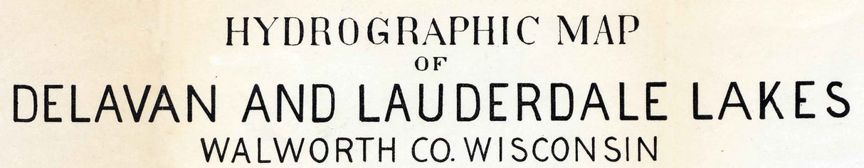 1898 Map of Delavan and Lauderdale Lakes Walworth County Wisconsin