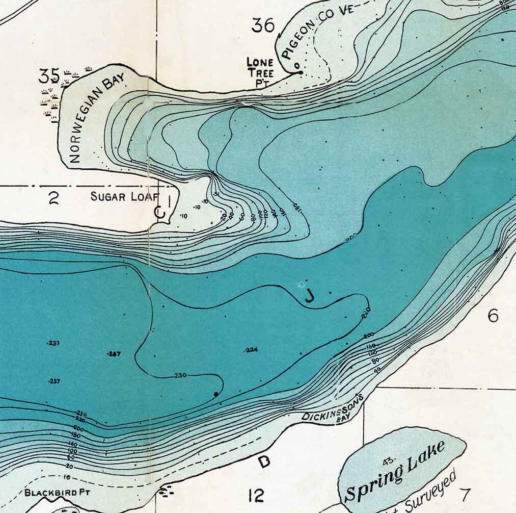 1898 Map of Green Lake Wisconsin