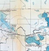 1898 Map of Oconomowoc-Waukesha Lake District Waukesha County Wisconsin